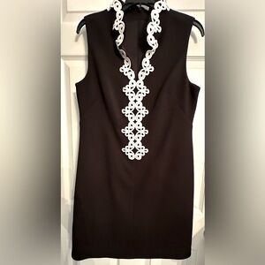 J Howard Black and White Sleeveless Dress Size 10